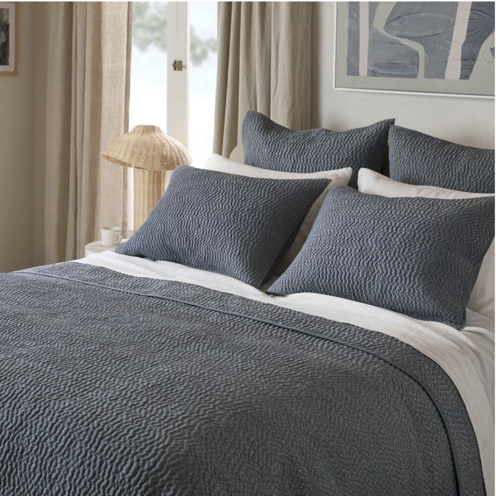 Parachute hand-stitched shams standard size "dusk" color - NWT